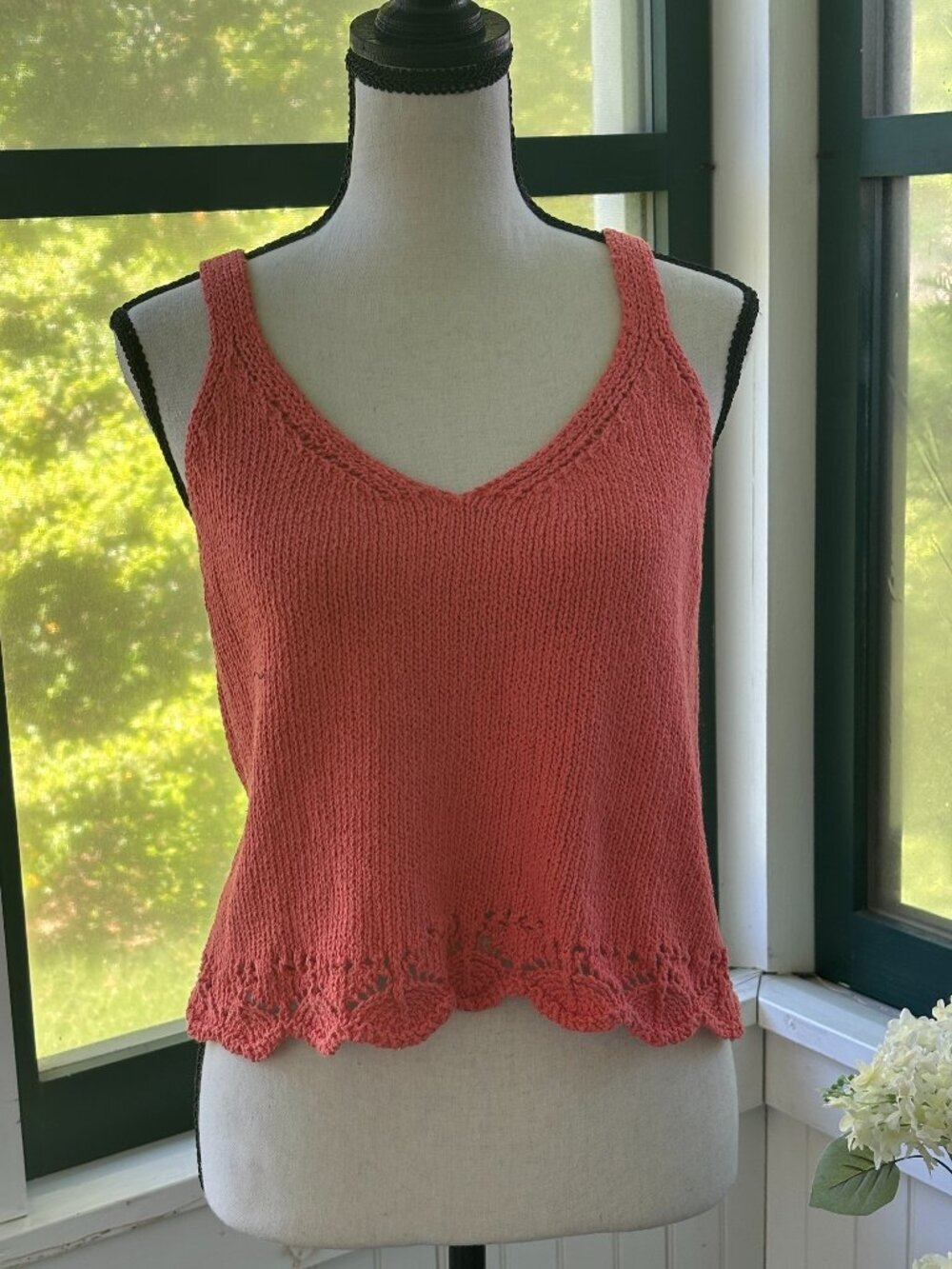 Aqua Knit Tank Top Size Small Coral NWT Bloomingdales